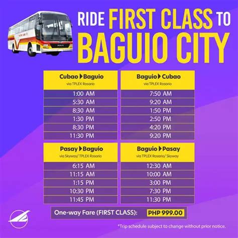 Victory Liner to Baguio Bus Schedules: Check Here!.